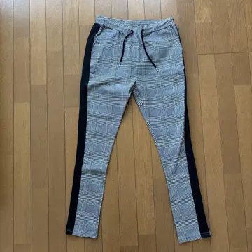 WHIM ROTH 윔로스 체크 팬츠 블랙 XL