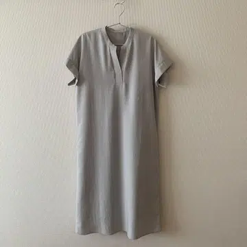 그레이 반팔 셔츠 원피스