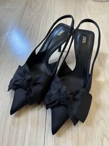 자라 블랙 리본 뮬