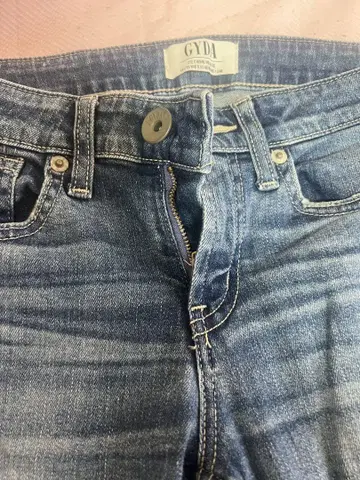 GYDA 스트레이트 데님 리페어 가공 라이트 블루