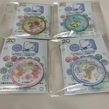디즈니 컬러풀 해피니스 와펜 4개 세트