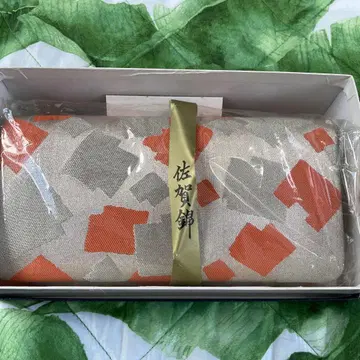 기모노 가방 오렌지와 베이지 기하학 패턴