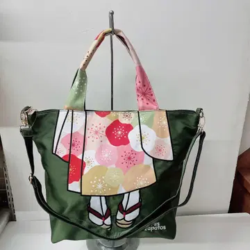 미스사파토 나일론 기모노 토트백 대용량 경량 일본식 숄더백