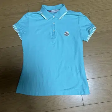 몽클레어 스카이블루 피케 셔츠 반팔