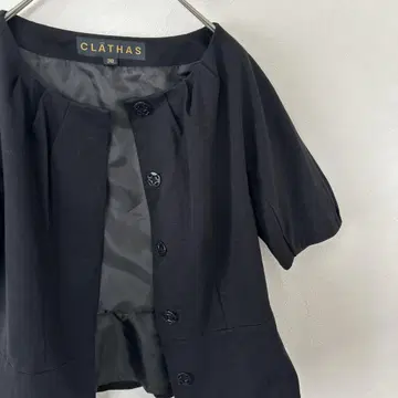 CLATHAS 노카라 자켓 38 블랙