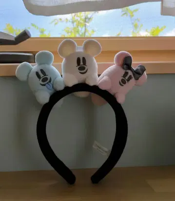 미키 미니 머리띠 봉제 인형