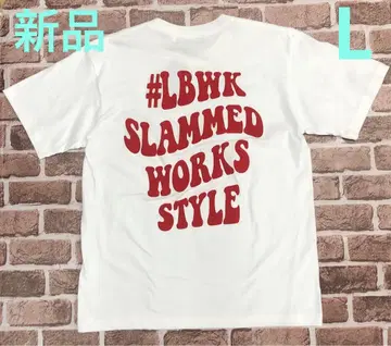 LIBERTY WALK 상의 반팔 티셔츠 화이트 플로키 로고