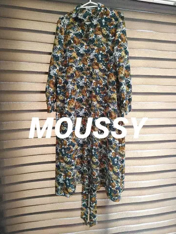 MOUSSY 꽃무늬 롱 셔츠 가디건 가운 원피스 2WAY