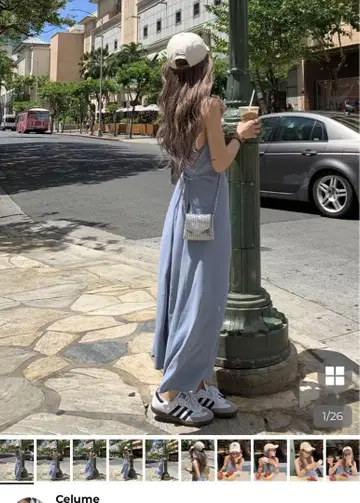 Celume 슬림 라인 롱 원피스