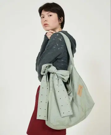 TINA: JOJUN 데님 리본 토트백