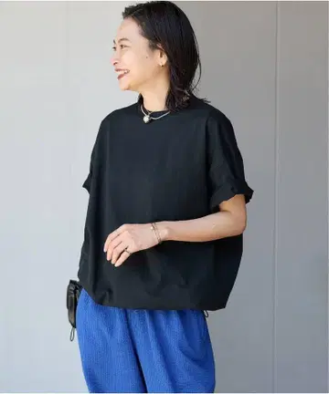 JOURNAL STANDARD 셔링 티셔츠 블랙