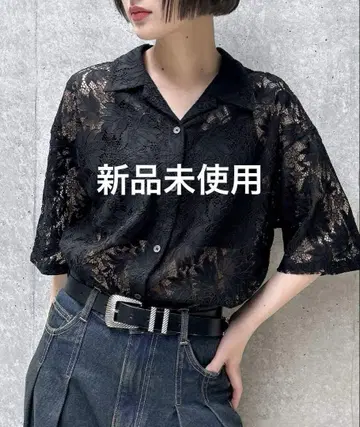 페이지 보이 레이스 카이킨 셔츠 블랙
