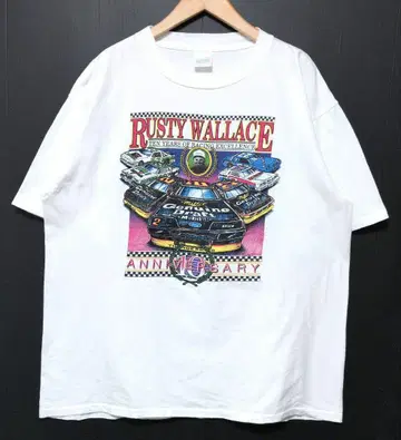 VINTAGE Rusty Wallace NASCAR 티셔츠 XL