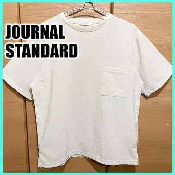 구제 의류 저널 스탠다드 포켓 부착 티셔츠 크림색 S