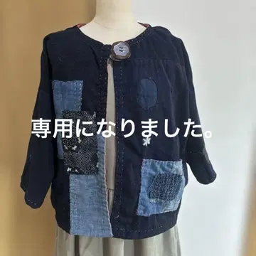 빈티지 원단 JAPAN 빈티지 7부 소매 자켓(겉옷)