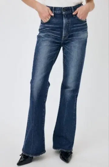 택 포함 새상품 MOUSSY 빈티지 플레어 데님 27인치 D/블루