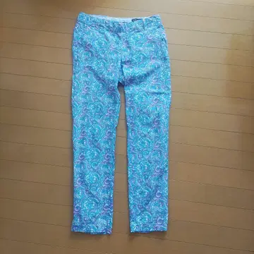 유나이티드 애로우즈 페이즐리 무늬 블루 계열 팬츠 M 정도