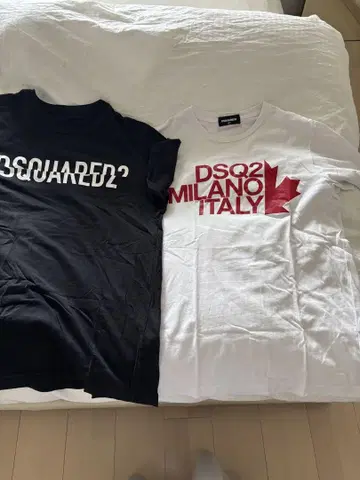 DSQUARED2 티셔츠 세트 블랙 화이트 2장 세트