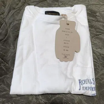 GLAD HAND royal empire 포켓 화이트 티셔츠 L