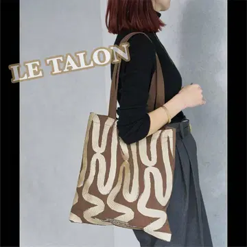 LE TALON 르 탈론 메시지 토트 2 에코백 나일론 브라운