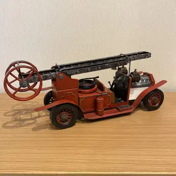 양철제 빨간 소방차 모델 약 40cm