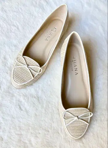 다이애나 플랫 슈즈 아이보리 파나마 키지