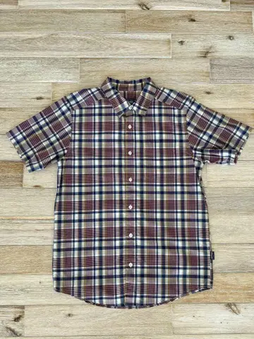 Patagonia 반팔 셔츠 S 체크 무늬