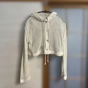 MOUSSY 마우지 메쉬 후드 크롭 후드티
