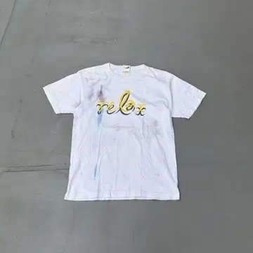 90s ALAPAAP Relax 로고 레어 반팔 티셔츠 티셔츠 우라하라