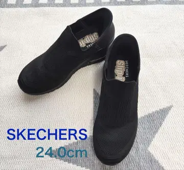 스케쳐스 슬립인 웨지솔 슬립온 24cm 블랙