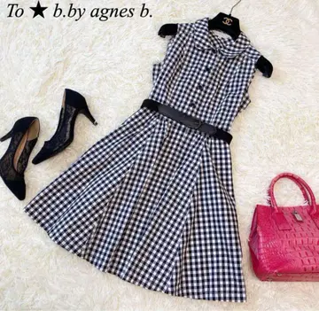 To b.by agnes b.의 깅엄 체크 원피스