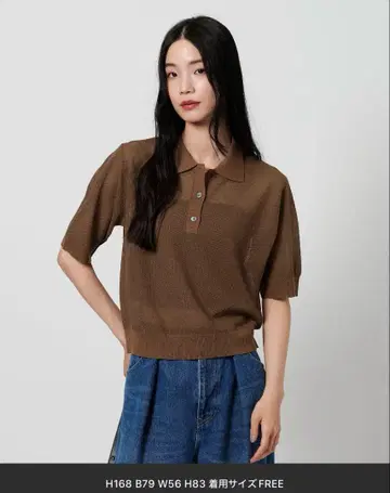 BEAUTY&YOUTH UNITED ARROWS 메쉬 폴로 니트