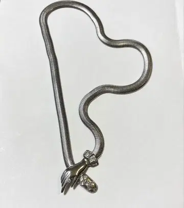 스네이크 체인 실버 목걸이