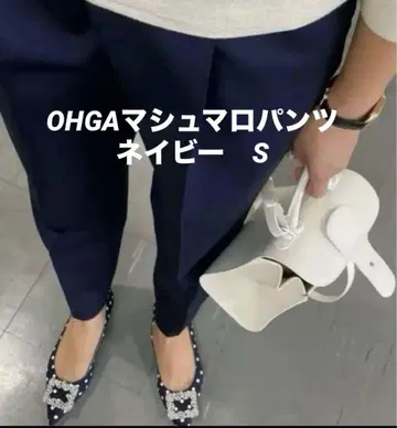 OHGA 마쉬멜로우 팬츠 네이비 S 네이비 오가