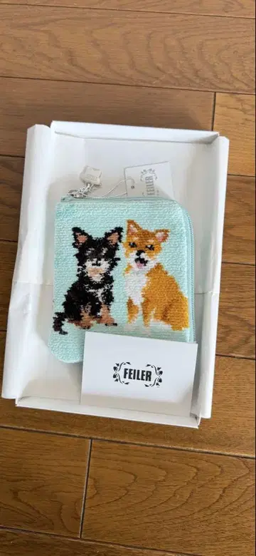 FEILER 파우치 마이 큐트 퍼피 강아지 패턴 미사용 새상품