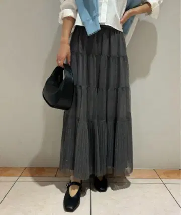 새상품 Mila Owen 2WAY 튤 티어드 스커트