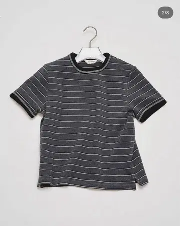 TODAYFUL Border Ringer Tee 차콜 그레이