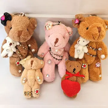 장식용 곰 봉제 인형 5개 세트