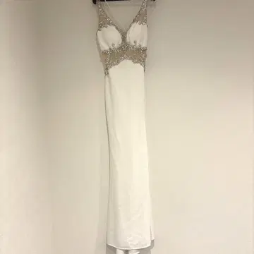 IRMA 롱 드레스 실버 자수