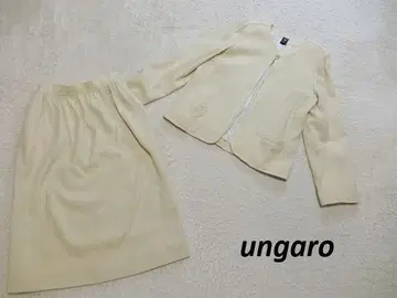 Ungaro 웅가로 노카라 스커트 셋업 크림 7