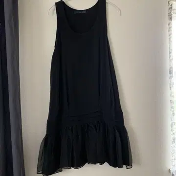 IENA SLOBE 블랙 프릴 탱크 원피스