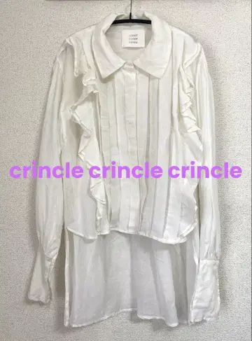 crincle crincle crincle 크링클 시어 프릴 블라우스