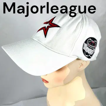 Majorleague 메이저리그 화이트 캡 빨간색 별 자수 유니섹스