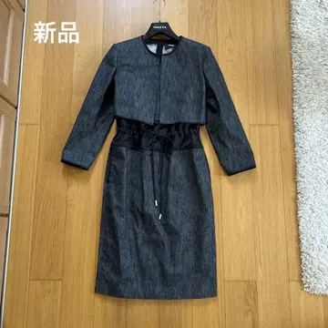 폴카 데님 원피스와 자켓 셋업 새상품 38 사이즈