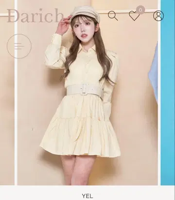 Darich 볼륨 셔츠 미니 원피스