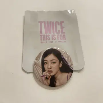 TWICE THIS IS FOR 인천 서울 네이비 캔뱃지 지효