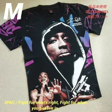 초레어 미사용 새상품 양면 프린트 2PAC TUPAC Street Rap