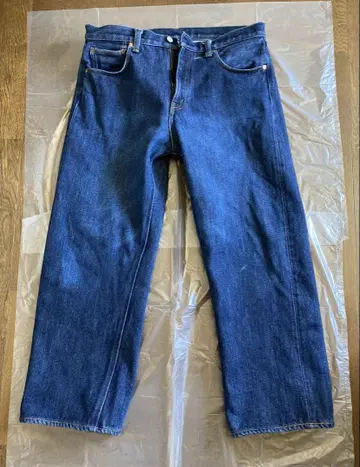 고지 청바지 21oz 와이드 청바지
