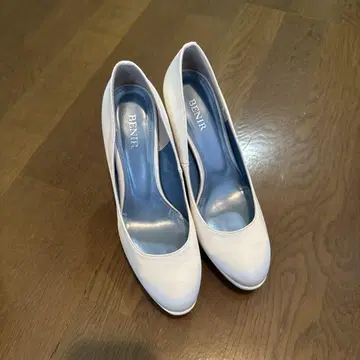 BENIR 화이트 새틴 펌프스 12cm 힐 36 사이즈