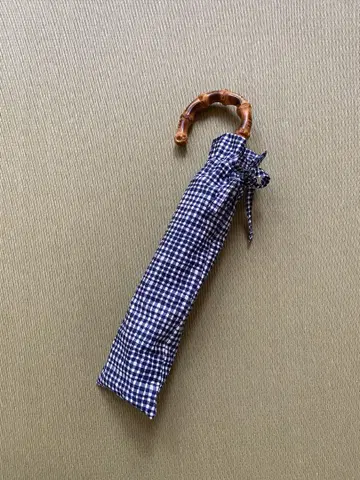 Bon Bon Store 모자 꽁지 드로잉 체크 접이식 우산
